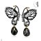 Approx. 8.0 mm, Keshi Tahitian Pearl, "Queen of Moths" Dangle Pearl Latch Back Earrings