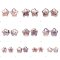 Approx. 11.0 - 13.0 mm, Star Shaped Freshwater Pearl, Stud Pearl Earrings