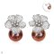 Approx. 10.0 mm, Edison Pearl, Sakura Pearl Stud Earrings