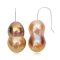 12.54 mm and 12.58 mm, Peanut Pearl, Fish Hooks Pearl Earrings