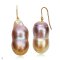 Approx. 12.0 - 14.0 mm, Peanut Pearl, Fish Hooks Pearl Earrings