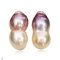 Approx. 12.0 - 13.0 mm, Freshwater Pearl, Stud Pearl Omega Backs