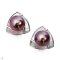 Approx. 7.0 mm, Sunburn Lot, Mini Edison Pearl, Mother of Pearl Triangle Pearl Stud Earrings
