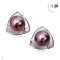 Approx. 7.0 mm, Sunburn Lot, Mini Edison Pearl, Mother of Pearl Triangle Pearl Stud Earrings