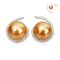 11.27 mm and 11.46 mm, Oriental Odyssey Lot, Gold South Sea Pearl, Spiral Diamond Paved Pearl Stud Earrings