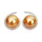 11.27 mm and 11.46 mm, Oriental Odyssey Lot, Gold South Sea Pearl, Spiral Diamond Paved Pearl Stud Earrings
