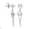 Approx. 5.5 mm, Freshwater Paerl, Dangle Double Pearl Stud Earrings