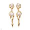 Approx. 5.0 - 6.0 mm, Freshwater Pearl, Double Pearl Dangle Pearl Stud Earrings