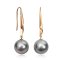 12.18 mm and 12.26 mm, Tahitian Pearl, Fish Hook Pearl Earrings