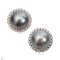 Approx. 10.0 mm, Tahitian Pearl, Double Halo Diamond Pearl Stud Earrings