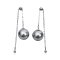 9.8 mm and 9.9 mm, Tahitian Pearl, Bead Threader Dangle Pearl Stud Earrings