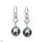 Approx. 10.0 - 11.0 mm, Tahitian Pearl, Snake Scales Dangle Pearl Stud Earrings