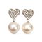 Approx. 11.0 mm, Edison Pearl, "Luminous Love" Dangle Pearl Stud Earrings