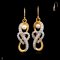 Approx. 3.0 mm, Akoya Pearl, Heart & Infinity CZ Paved Pearl Fish Hooks Earrings