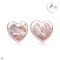 Approx. 12.0 - 14.0 mm, Freswater Pearl, Heart Shape Pearl Stud Earrings