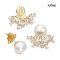 Approx. 11.0 mm, Edison Pearl, Stud Earrings with Cluster CZ Jacket