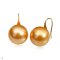 Approx. 13.0 mm, Gold South Sea Pearl, Fish Hooks Spoon Earrings