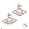 Approx. 8.0 mm, Akoya Pearl, Vivian CZ Paved Stud Earrings