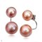 Approx. 13.0 and 15.0 mm, Edison Pearl, Stud Pearl Earrings with Arch Bridge Pearl Earring Backs