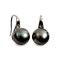 Approx. 10.0 mm, Tahitian Pearl, Fish Hooks Spoon Earrings