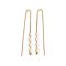 Approx. 3.5 - 4.0 mm, Freshwater Pearl, Full Drilled Pearl Needle Box Chain Threader Earrings