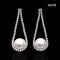 Approx. 11.0 mm, Edison Pearl, Hammock CZ Pearl Stud Earrings