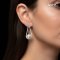 Approx. 11.0 mm, Edison Pearl, Hammock CZ Pearl Stud Earrings