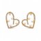 Approx. 2.5 mm, Freshwater Pearl, Heart CZ Paved Pearl Stud Earrings