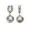 14.8 mm and 15.1 mm, Tahitian Pearl, Mini Bead Huggie Dangle Pearl Earrings