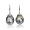 Approx. 15.0 mm, Tahitian Pearl, Fish Hook Dangle pearl Earrings