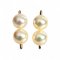 Approx. 6.0 mm, Moonlight Lot, Akoya Pearl, Duo Pearl Stud Earrings