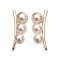 Approx. 5.0 - 6.0 mm, Moonlight Lot, Akoya Pearl, Triple Pearl Bean Stud Earrings