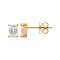 (IGI) 9K Gold, Laboratory Grown Diamond, Emerald Cut Diamond Stud Earrings