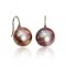 Approx. 11.0 - 11.5 mm, Edison Pearl, Fish Hooks Spoon Earrings