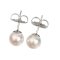 Approx. 8.0 - 8.5 mm, Akoya Pearl, Stud Earrings