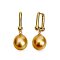 Approx. 11.0 - 11.5 mm, Gold South Sea Pearl, Latch Back Dangle Pearl Earrings