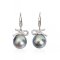 Approx. 10.3 - 10.4 mm, Tahitian Pearl, Bow Fish Hooks Pearl Earrings