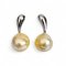 Approx. 9.5 - 10.0 mm, Gold South Sea Pearl, Drop Pearl Stud Earrings