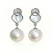 Approx. 9.8 - 10.0 mm, Edison Pearl, Moon Phases Dangle Pearl Stud Earrings
