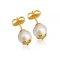 Approx. 10.0 mm, Edison Pearl, Chrome Heart Pearl Stud Earrings