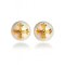 Approx. 10.0 mm, Edison Pearl, Chrome Heart Pearl Stud Earrings