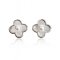 Approx. 4.0 mm, Akoya Pearl, MOP Flower Pearl Stud Earrings