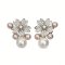 Approx. 4.5 - 7.5 mm, Freshwater Pearl, Cherry Blossom Cluster Pearl Stud Earrings