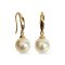 7.5 mm and 7.5 mm, Moon Light Lot, Akoya Pearl, Fish Hooks Dangle Pearl Earrings