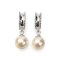 Approx. 7.0 - 7.5 mm, Moonlight Lot, Akoya Pearl, Front Curve CZ Dangle Pearl Stud Earrings