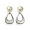 Approx. 6.3 - 6.5 mm, Moonlight Lot, Akoya Pearl, Dangle MOP Purse Pearl Stud Earrings