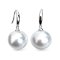 12.7 mm and 12.9 mm, White South Sea Pearl, Fish Hooks Dangle Pearl Earrings