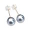 Approx. 8.0 - 8.5  mm, Blue Rose, Akoya Pearl, Stud Earrings