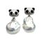13.0 mm and 14.9 mm, Souffle Pearl, Freshwater Pearl, Panda Stud Pearl Earrings