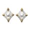 Approx. 5.5 mm, AK Pearl, Rhombus Pearl Stud Earrings